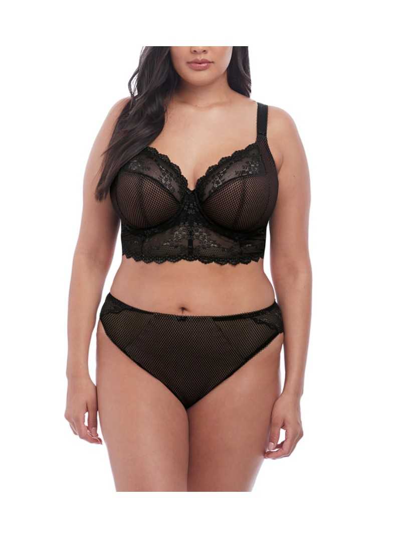 ARMELA Top imprimé fleuri 2 en 1 - brassière intégrée NOIR